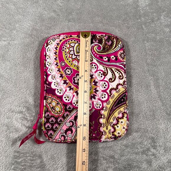 Vera Bradley Vibrant Paisley Floral Quilted pad Bag Travel Organizer - Picture 7 of 8